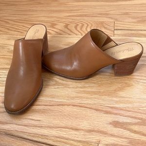 Madewell "Harper" (J8560) Tan/Camel Mules Size 7.5